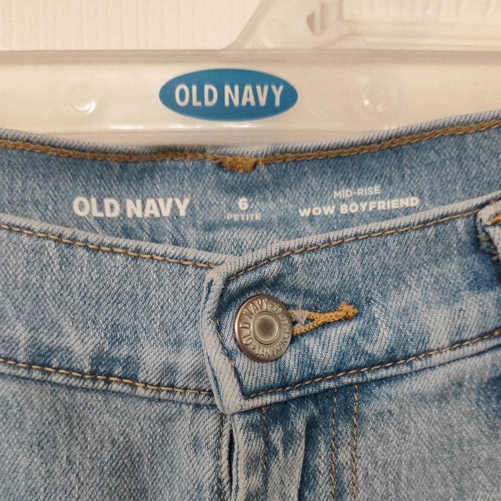Old Navy Blue Straight Leg Denim Jeans - Picture 2 of 3